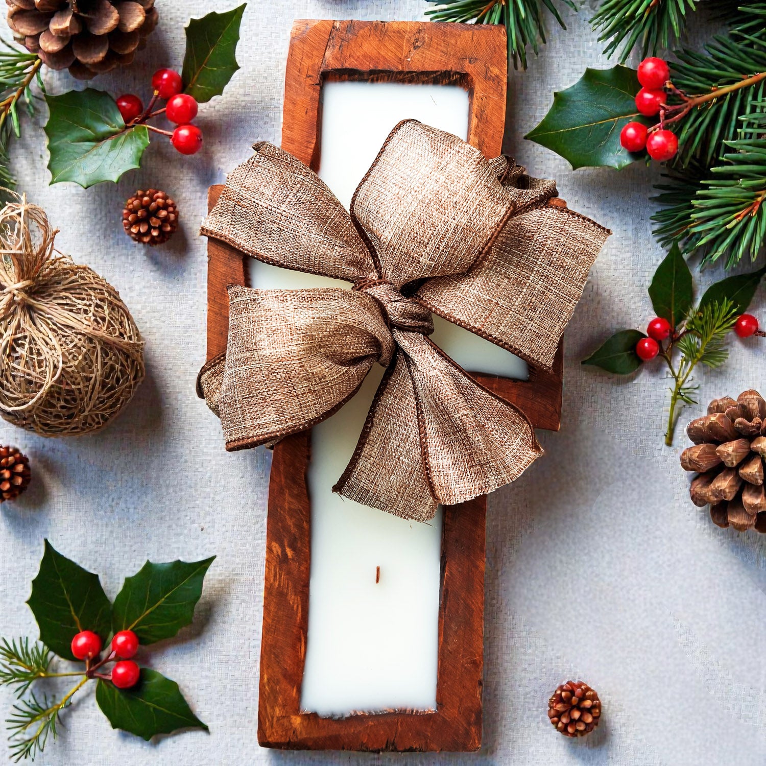 The Original Cross of Faith Dough Bowl Candle - A Joy Forever Bath + Body