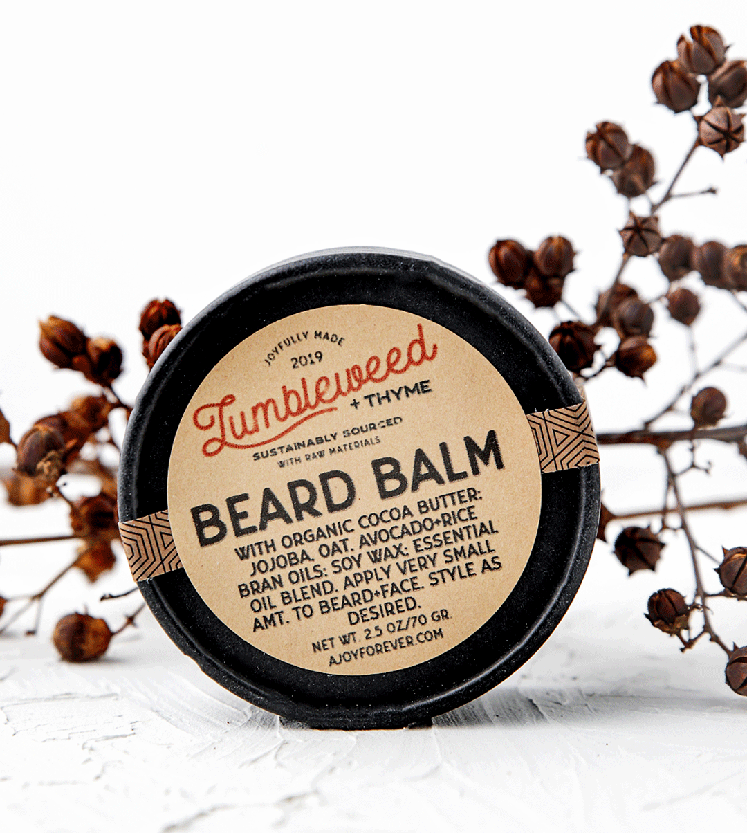 Tumbleweed + Thyme Vegan Beard Balm - A Joy Forever Bath + Body