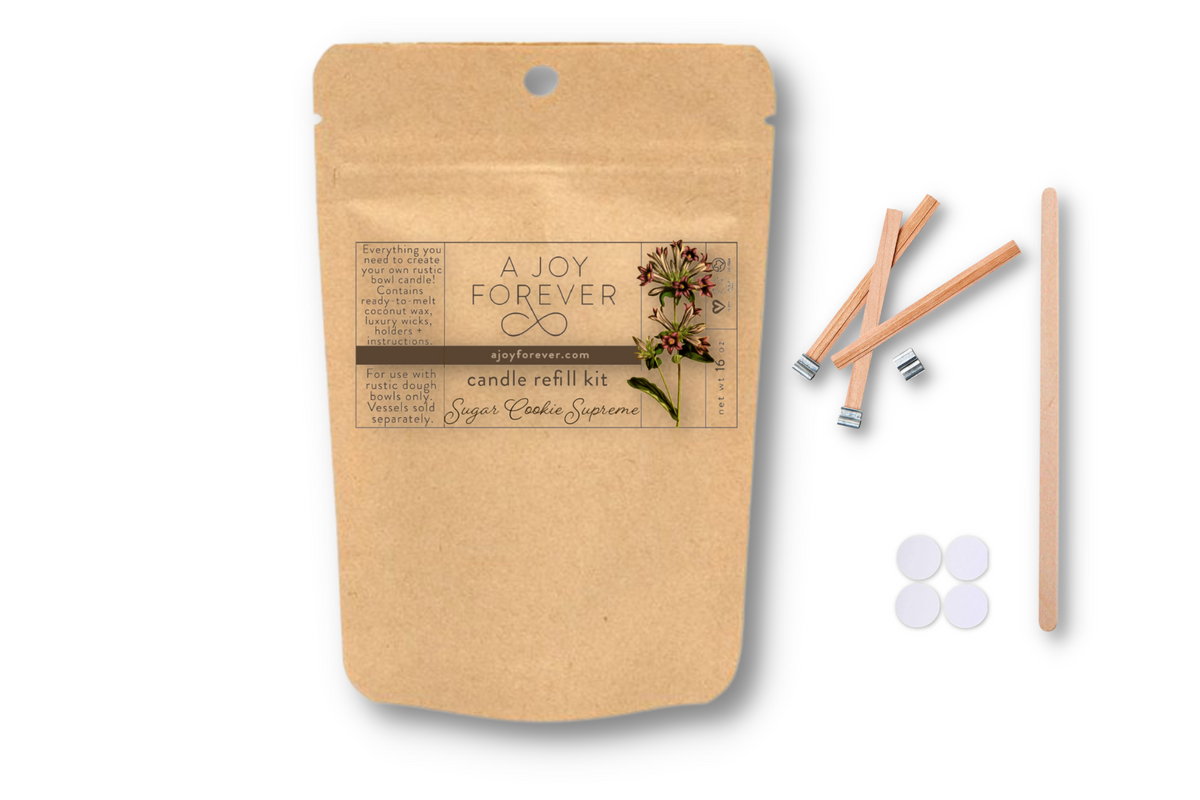 DIY Wooden Dough Bowl Candle Refill Kits