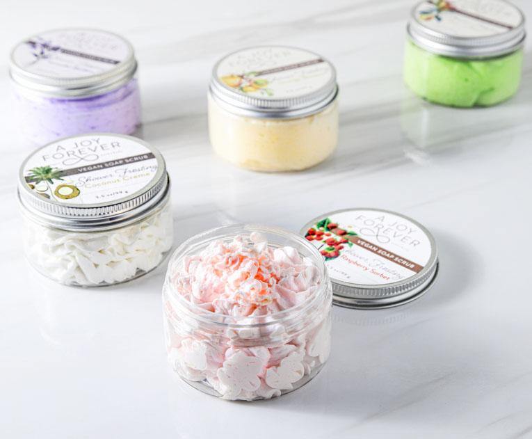 Shower Frosting Whipped Soap Scrubs - A Joy Forever Bath + Body